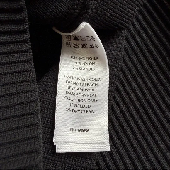 Sincerely Jules Little Black Dress Size M Ribbed Stretch One Shoulder Bodycon - Picture 5 of 5